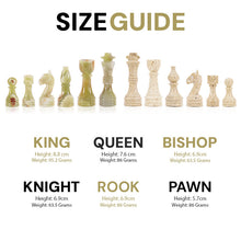 Load image into Gallery viewer, Chess Figures - Travertine and Green
