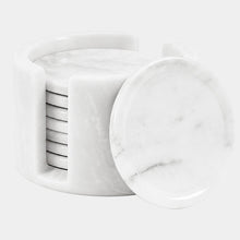 Load image into Gallery viewer, Round Coaster Set With Holder - Set of 8