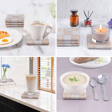 Load image into Gallery viewer, Marble Coasters Set of 4 - Checker Design