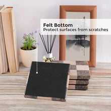 Load image into Gallery viewer, Marble Coasters Set of 4 - Checker Design