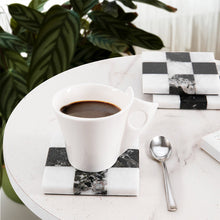 Load image into Gallery viewer, Marble Coasters Set of 4 - Checker Design
