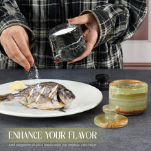 Load image into Gallery viewer, Handcrafted Marble Salt Cellar Set