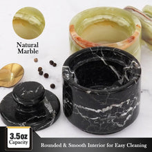 Load image into Gallery viewer, Handcrafted Marble Salt Cellar Set