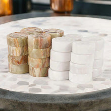 Load image into Gallery viewer, Checkers Figures - White & Green