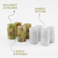 Load image into Gallery viewer, Checkers Figures - White & Green