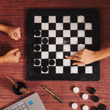 Load image into Gallery viewer, 38cm Checkers Set - Black & White