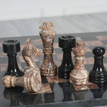 Load image into Gallery viewer, Chess Figures - Black & Marinara