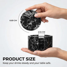 Load image into Gallery viewer, Round Coaster Set With Holder - Set of 8