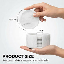 Load image into Gallery viewer, Round Coaster Set With Holder - Set of 8