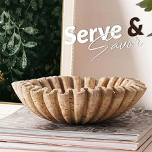 Load image into Gallery viewer, fruit bowl, fruit holder, ruffle bowl