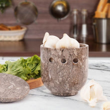Load image into Gallery viewer, garlic holder, garlic container, garlic keeper, garlic jar