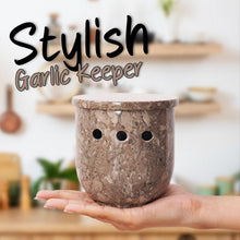 Load image into Gallery viewer, garlic holder, garlic container, garlic keeper, garlic jar