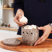 Load image into Gallery viewer, garlic holder, garlic container, garlic keeper, garlic jar