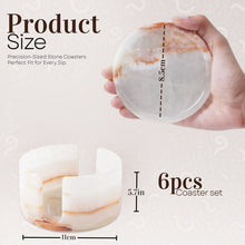 Load image into Gallery viewer, Marble Coaster Set with Holder