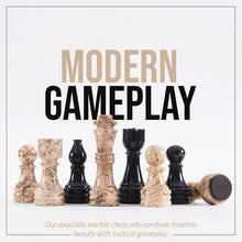Load image into Gallery viewer, Marble 38cm Chess Set - Coral & Black
