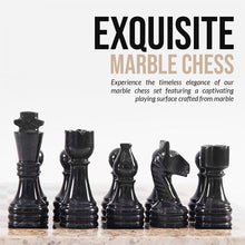 Load image into Gallery viewer, Marble 38cm Chess Set - Coral & Black