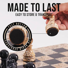 Load image into Gallery viewer, Marble 38cm Chess Set - Coral & Black