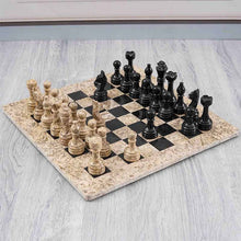 Load image into Gallery viewer, Marble 38cm Chess Set - Coral & Black