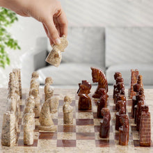 Load image into Gallery viewer, marble-38cm-chess-set-coral-and-red-5