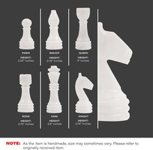 Load image into Gallery viewer, marble-38cm-chess-set-white-and-black