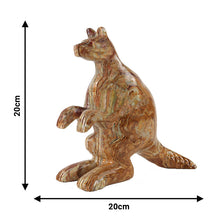 Load image into Gallery viewer, marble animal sculptures, kangaroo statue