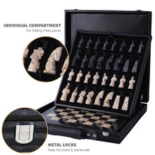 Load image into Gallery viewer, marble-elite-38cm-black-and-coral chess-set