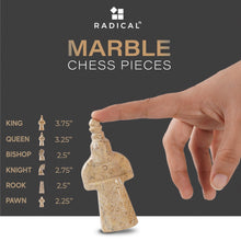 Load image into Gallery viewer, marble-elite-38cm-black-and-coral chess-set