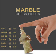 Load image into Gallery viewer, marble-elite-38cm-white-green-chess-set-2