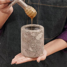Load image into Gallery viewer, Premium Marble Honey Jar with Dipper Lid
