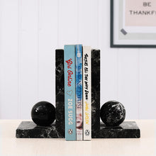 Load image into Gallery viewer, marble-l-shaped-bookends-8