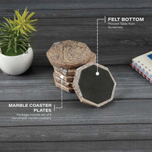 Load image into Gallery viewer, marble-octagon-coasters-set-4