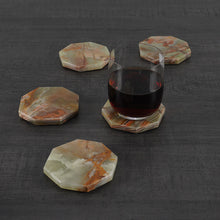 Load image into Gallery viewer, marble-octagon-coasters-set
