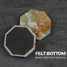 Load image into Gallery viewer, marble-octagon-coasters-set