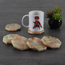Load image into Gallery viewer, marble-octagon-coasters-set