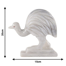 Load image into Gallery viewer, marble animal sculptures, emu statue
