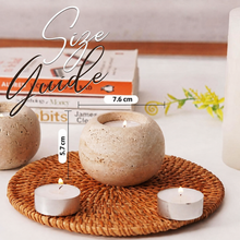 Load image into Gallery viewer, Marble Tea Light Candle Holder Set of 2 - Small