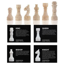 Load image into Gallery viewer, 30cm Chess Set With Storage Box - Travertine and White