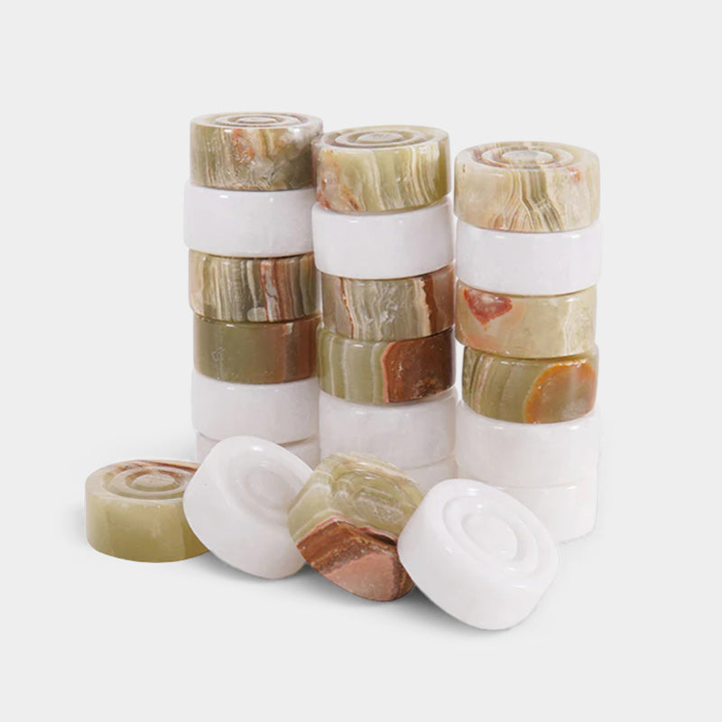 Checkers Figures - White & Green