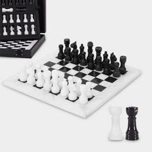 Load image into Gallery viewer, Marble 25cm Chess Set White &amp; Black
