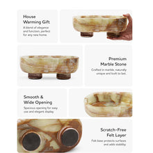 Load image into Gallery viewer, Marble Oval Bowl With Stand
