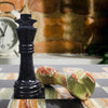 30cm Chess Set With Storage Box - Black & Green