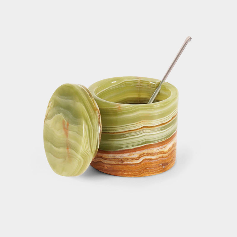 Marble Salt Cellar With Spoon