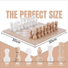 Load image into Gallery viewer, Marble 30cm Chess Set Verona &amp; White
