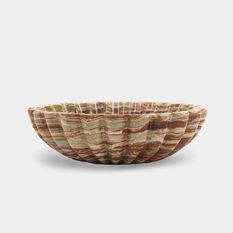 Marble Flower Fruit Bowl