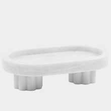 Load image into Gallery viewer, Marble Oval Tray with Stand
