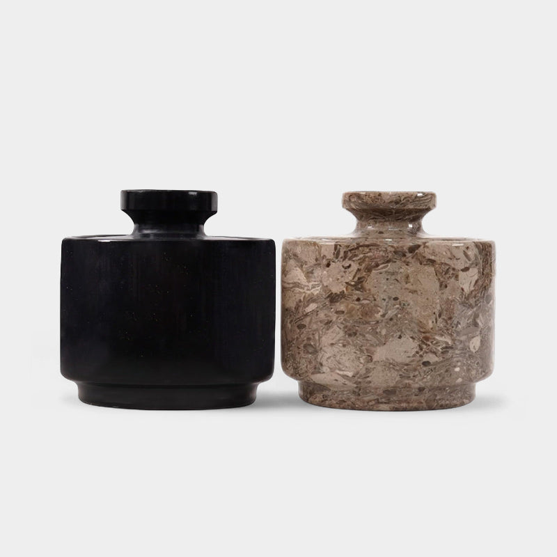 Handcrafted Marble Salt Cellar Set