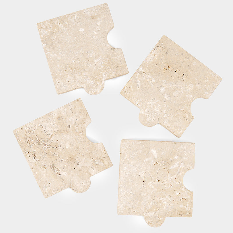 Marble Puzzle Coaster Set of 4