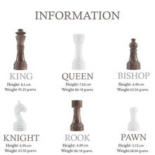 Load image into Gallery viewer, Marble 38cm Chess Set - Oceanic &amp; White

