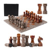 30cm Chess Set With Storage Box - Oceanic & Red
