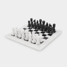 Load image into Gallery viewer, Marble 30cm Chess Set - White &amp; Black
